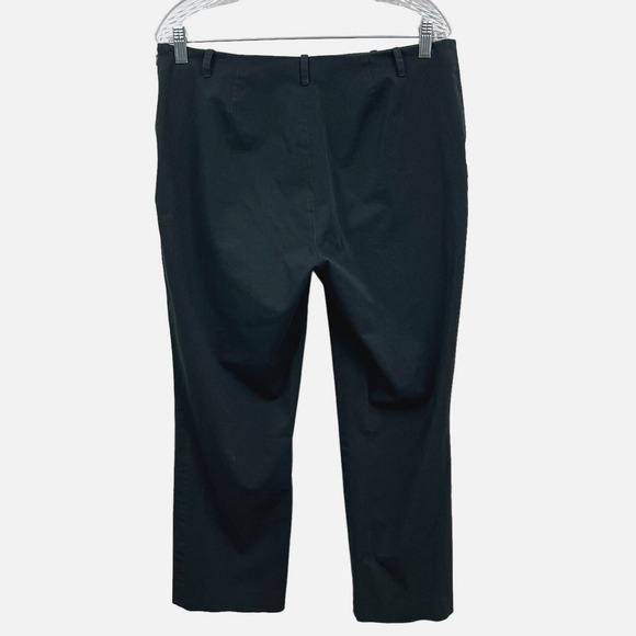 Lauren Ralph Lauren Pants Crop Premium Stretch Mid Rise Size Zip Green Women 12 - Picture 5 of 6